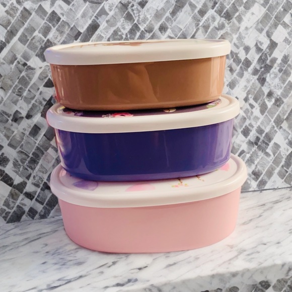 Bento Box Set - San-X Rilakkuma Korilakkuma, 3 Nesting Food Storage Containers - Picture 4 of 5